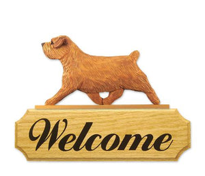 Norfolk Terrier DIG Welcome Sign