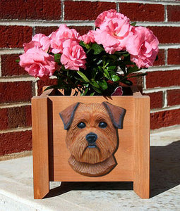 Norfolk Terrier Planter Box - Michael Park, Woodcarver