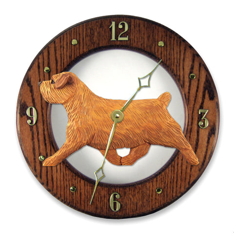 Norfolk Terrier Wall Clock - Michael Park, Woodcarver