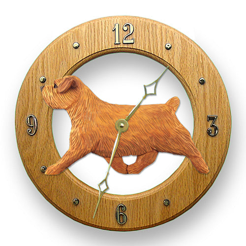 Norfolk Terrier Wall Clock - Michael Park, Woodcarver