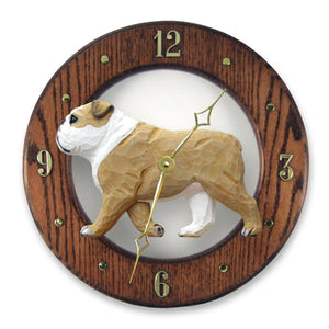 English Bulldog Wall Clock - Michael Park, Woodcarver