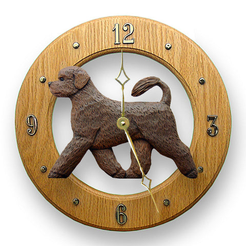 Portuguese Water Dog Wall Clock - Michael Park, Woodcarver