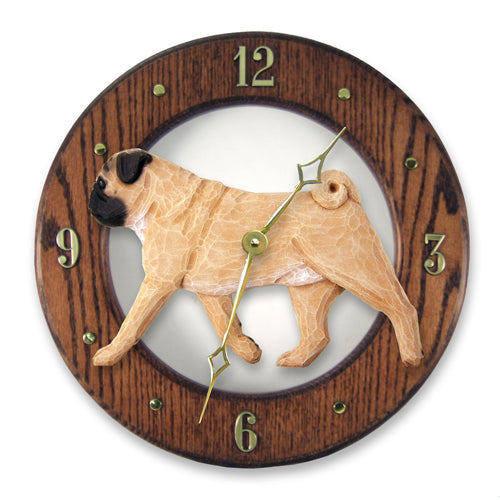 Pug Wall Clock - Michael Park, Woodcarver
