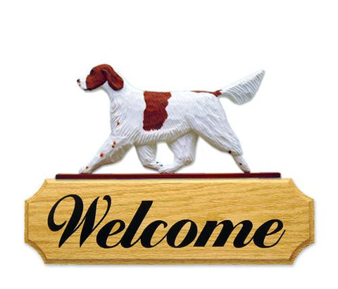 Irish Red and White Setter DIG Welcome Sign
