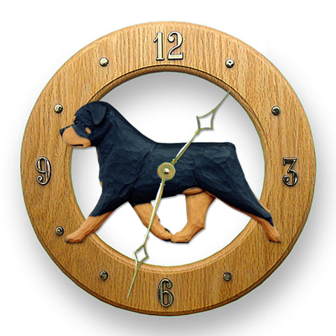 Rottweiler Wall Clock - Michael Park, Woodcarver