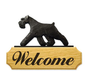 Schnauzer (Natural) DIG Welcome Sign
