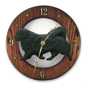 Tibetan Spaniel Wall Clock - Michael Park, Woodcarver