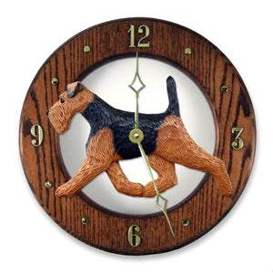 Welsh Terrier Wall Clock - Michael Park, Woodcarver