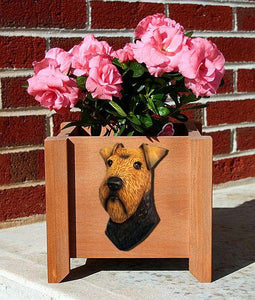 Welsh Terrier Planter Box - Michael Park, Woodcarver