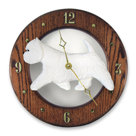West Highland Terrier Wall Clock - Michael Park, Woodcarver