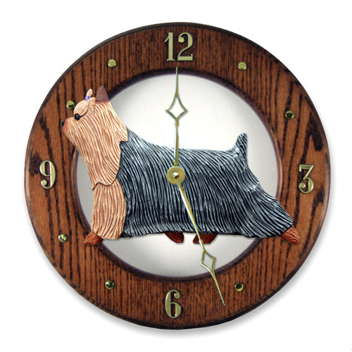 Yorkshire Terrier Wall Clock - Michael Park, Woodcarver