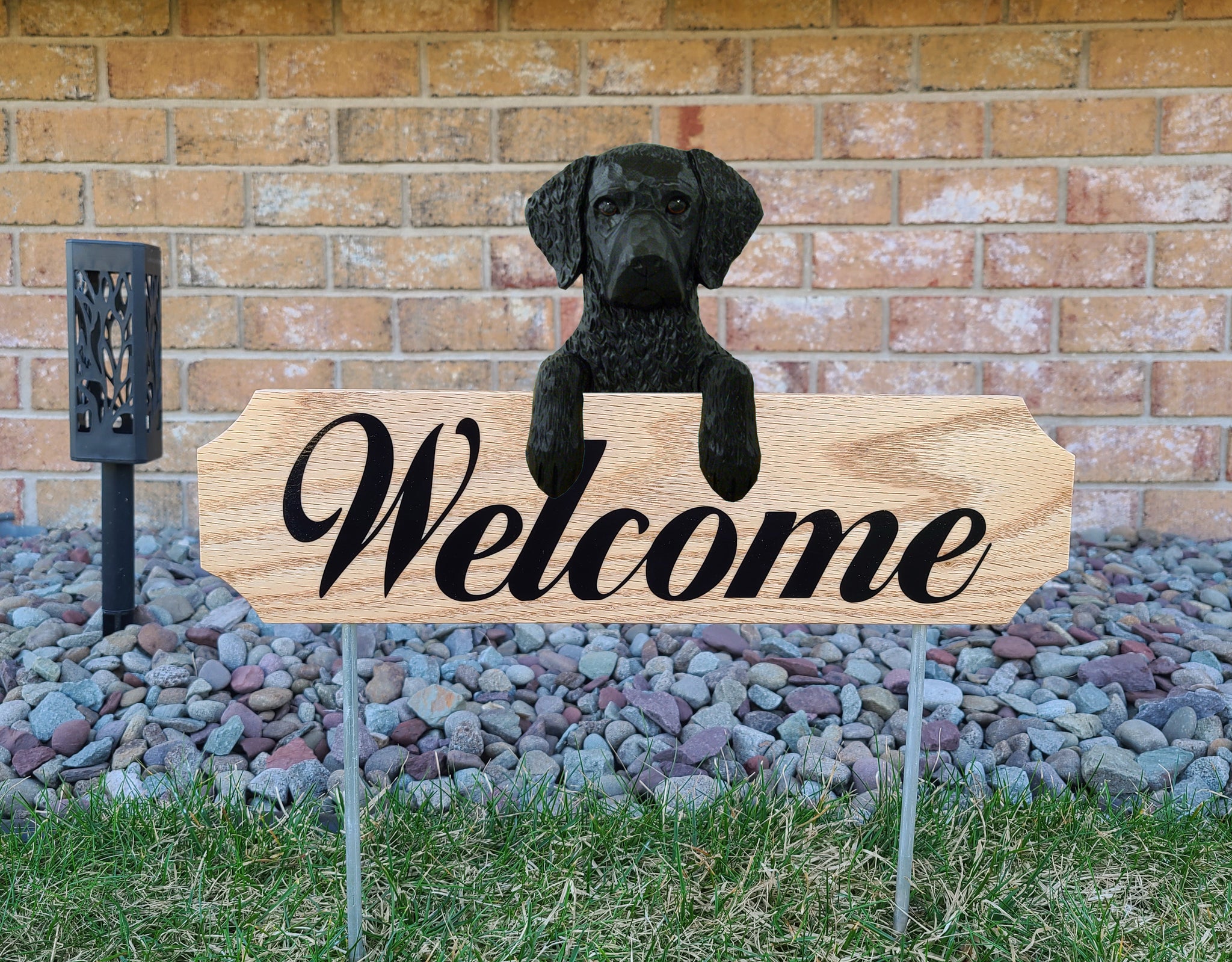 Curly Coat Retriever Topper Welcome Stake